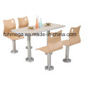 Fast Food Restaurant Dining Table Chair Set with Fixed Legs (FOH-BC04)